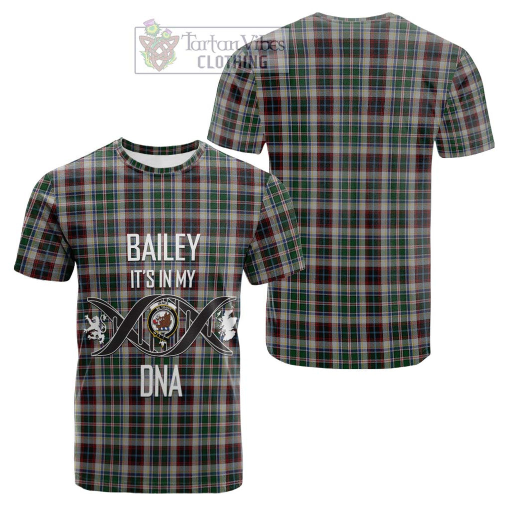 Tartan Vibes Clothing Innes Dress Tartan Cotton T-shirt with Family Crest DNA In Me Style