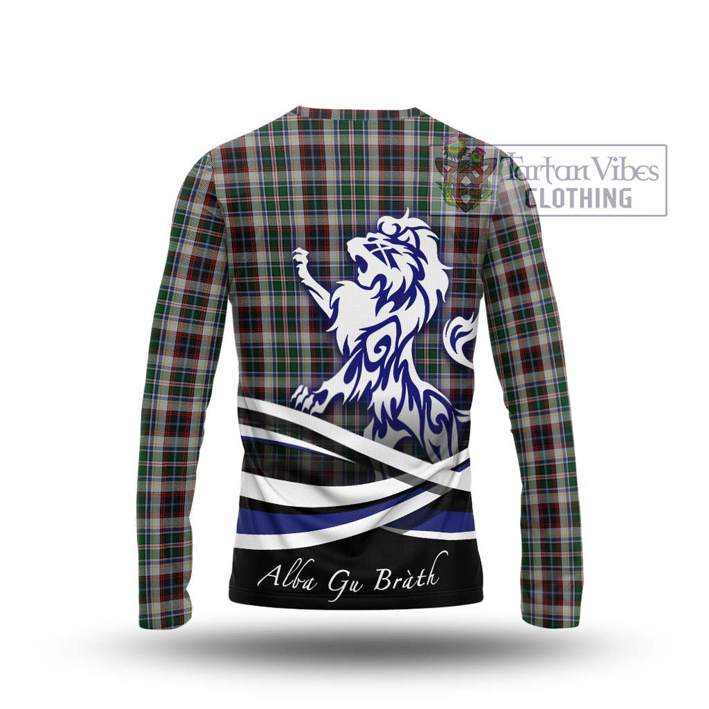 Innes Dress Tartan Long Sleeve T-Shirt with Alba Gu Brath Regal Lion Emblem - Tartanvibesclothing Shop