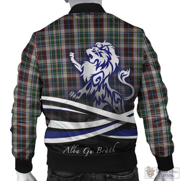 Innes Dress Tartan Bomber Jacket with Alba Gu Brath Regal Lion Emblem