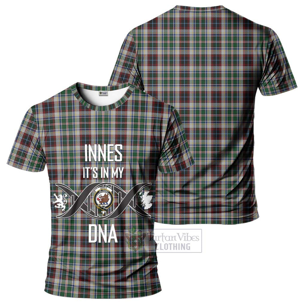 Innes Dress Tartan T-Shirt with Family Crest DNA In Me Style - Tartan Vibes Clothing