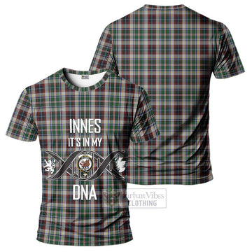 Innes Dress Tartan T-Shirt with Family Crest DNA In Me Style