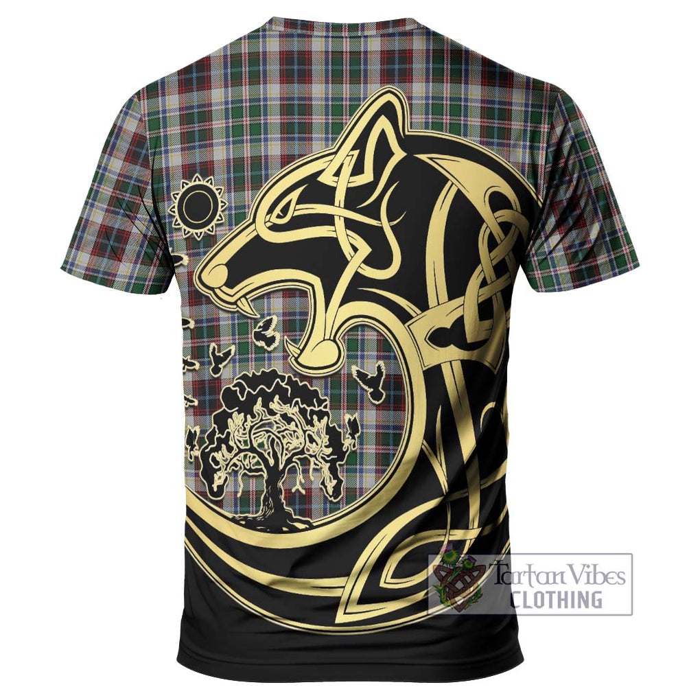 Innes Dress Tartan T-Shirt with Family Crest Celtic Wolf Style - Tartan Vibes Clothing