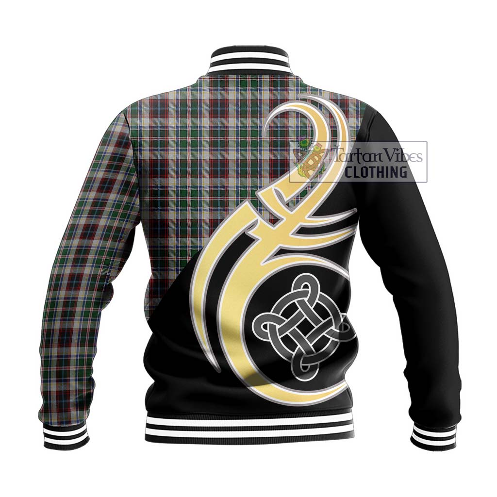 Innes Dress Tartan Baseball Jacket with Family Crest and Celtic Symbol Style - Tartan Vibes Clothing