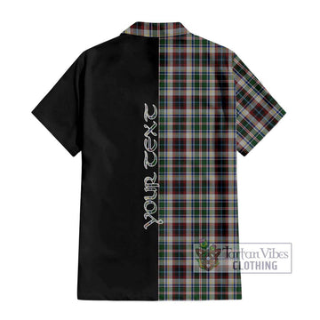 Innes Dress Tartan Short Sleeve Button Shirt with Family Crest and Half Of Me Style