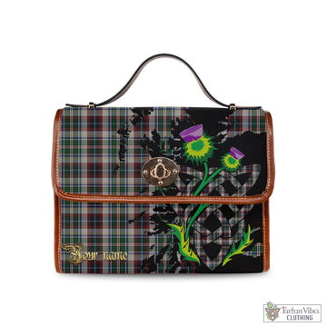 Innes Dress Tartan Waterproof Canvas Bag with Scotland Map and Thistle Celtic Accents