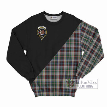 Innes Dress Tartan Sweatshirt with Family Crest and Military Logo Style