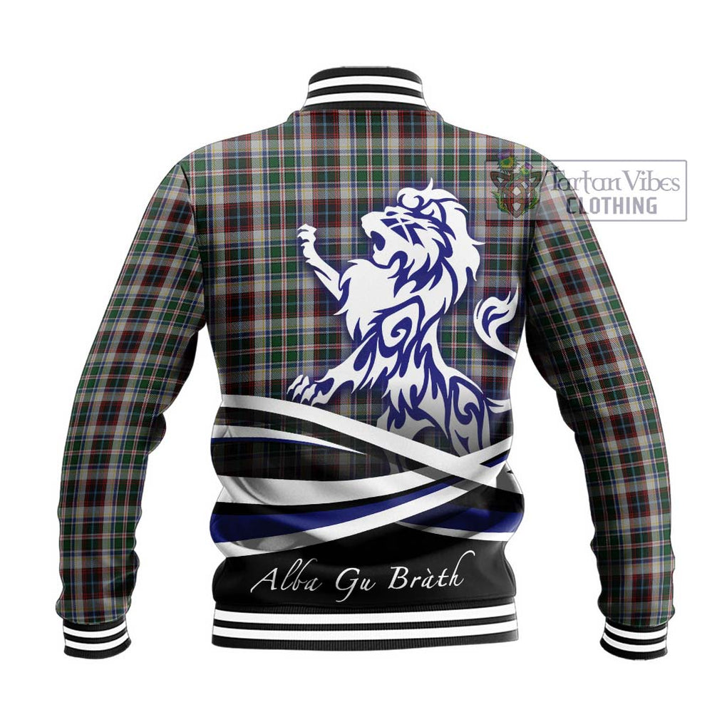 Innes Dress Tartan Baseball Jacket with Alba Gu Brath Regal Lion Emblem - Tartanvibesclothing Shop