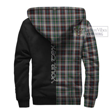 Innes Dress Tartan Sherpa Hoodie with Family Crest and Half Of Me Style