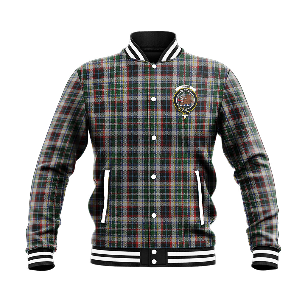 Innes Dress Tartan Baseball Jacket with Family Crest - Tartan Vibes Clothing