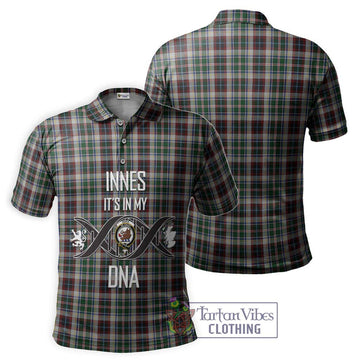 Innes Dress Tartan Polo Shirt with Family Crest DNA In Me Style