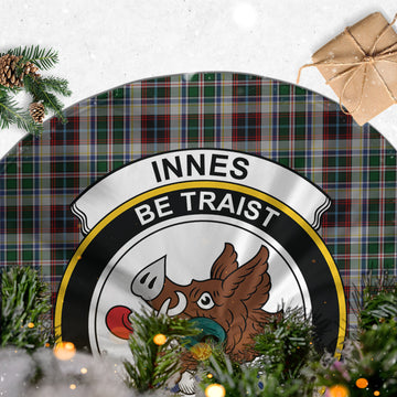 Innes Dress Tartan Christmas Tree Skirt with Family Crest