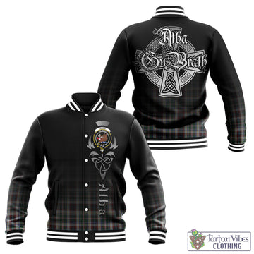 Innes Dress Tartan Baseball Jacket Featuring Alba Gu Brath Family Crest Celtic Inspired