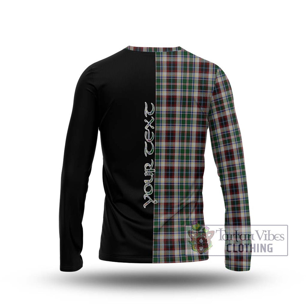 Innes Dress Tartan Long Sleeve T-Shirt with Family Crest and Half Of Me Style - Tartanvibesclothing Shop