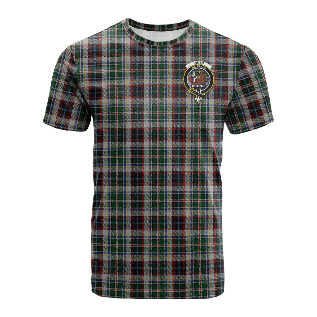 Innes Dress Tartan T-Shirt with Family Crest - Tartan Vibes Clothing