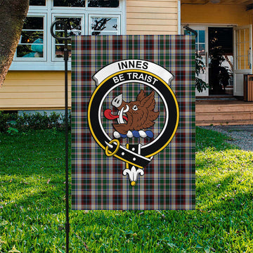 Innes Dress Tartan Flag with Family Crest