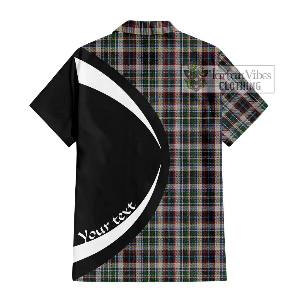 Innes Dress Tartan Short Sleeve Button Up with Family Crest Circle Style - Tartan Vibes Clothing