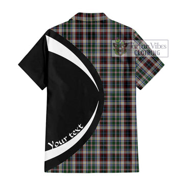 Innes Dress Tartan Short Sleeve Button Up with Family Crest Circle Style