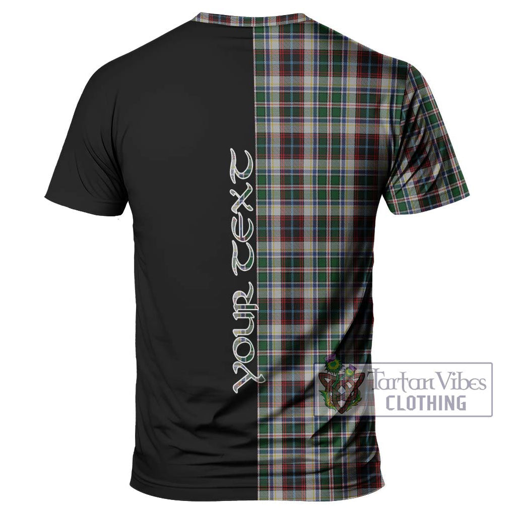 Innes Dress Tartan T-Shirt with Family Crest and Half Of Me Style - Tartanvibesclothing Shop