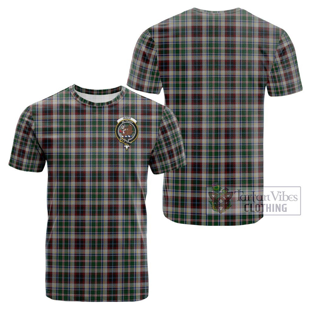 Innes Dress Tartan Cotton T-Shirt with Family Crest Kid's Shirt - Tartanvibesclothing Shop