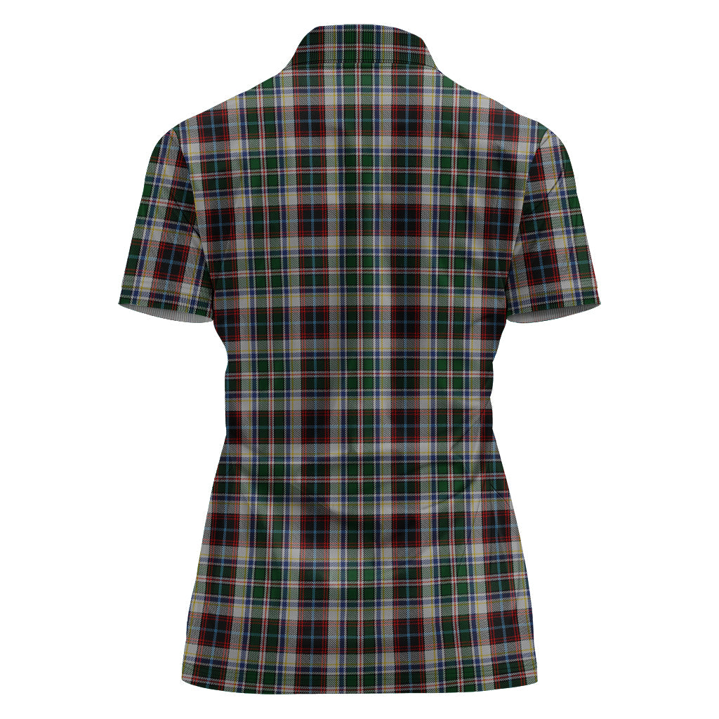 Innes Dress Tartan Polo Shirt with Family Crest For Women - Tartan Vibes Clothing