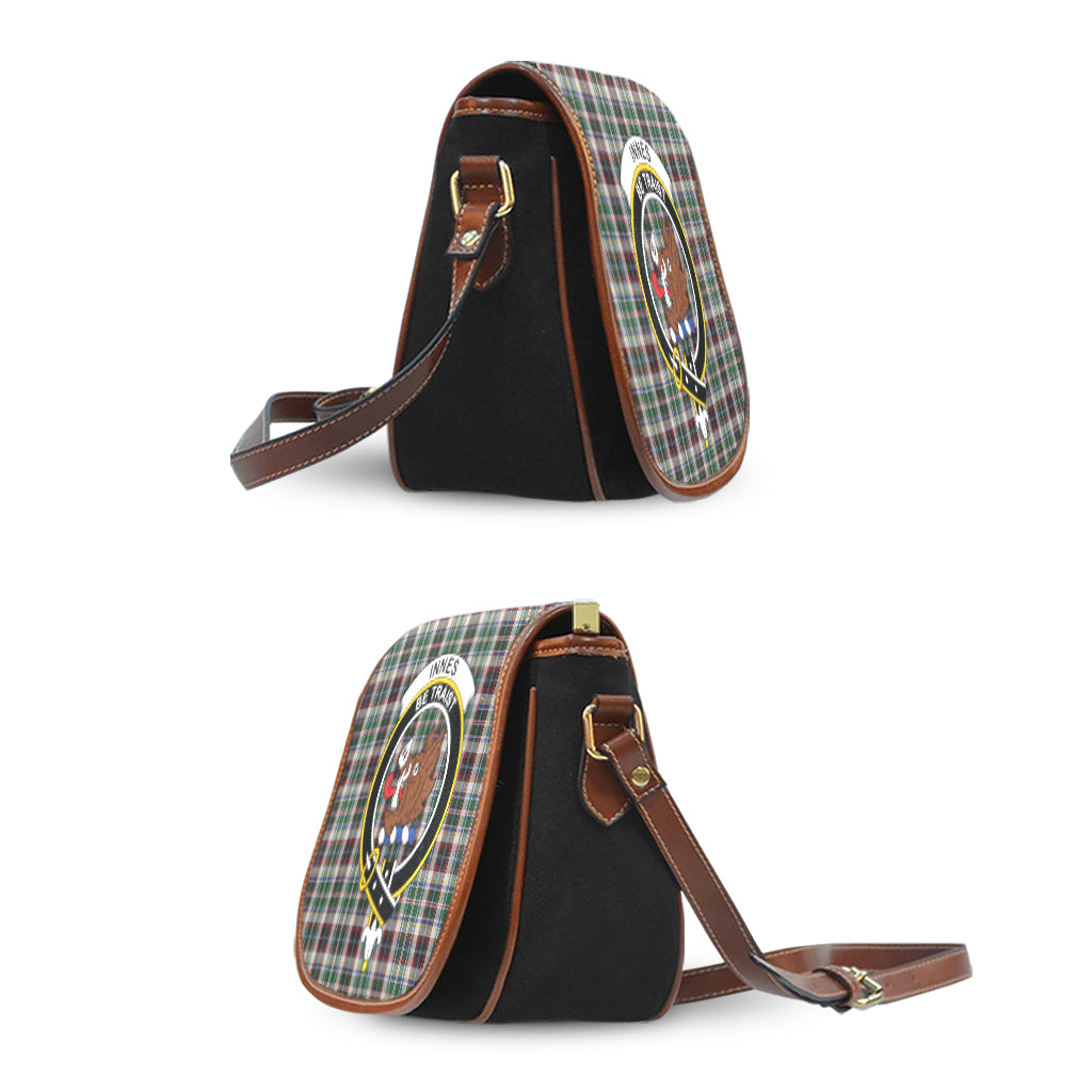 Innes Dress Tartan Saddle Bag with Family Crest - Tartan Vibes Clothing