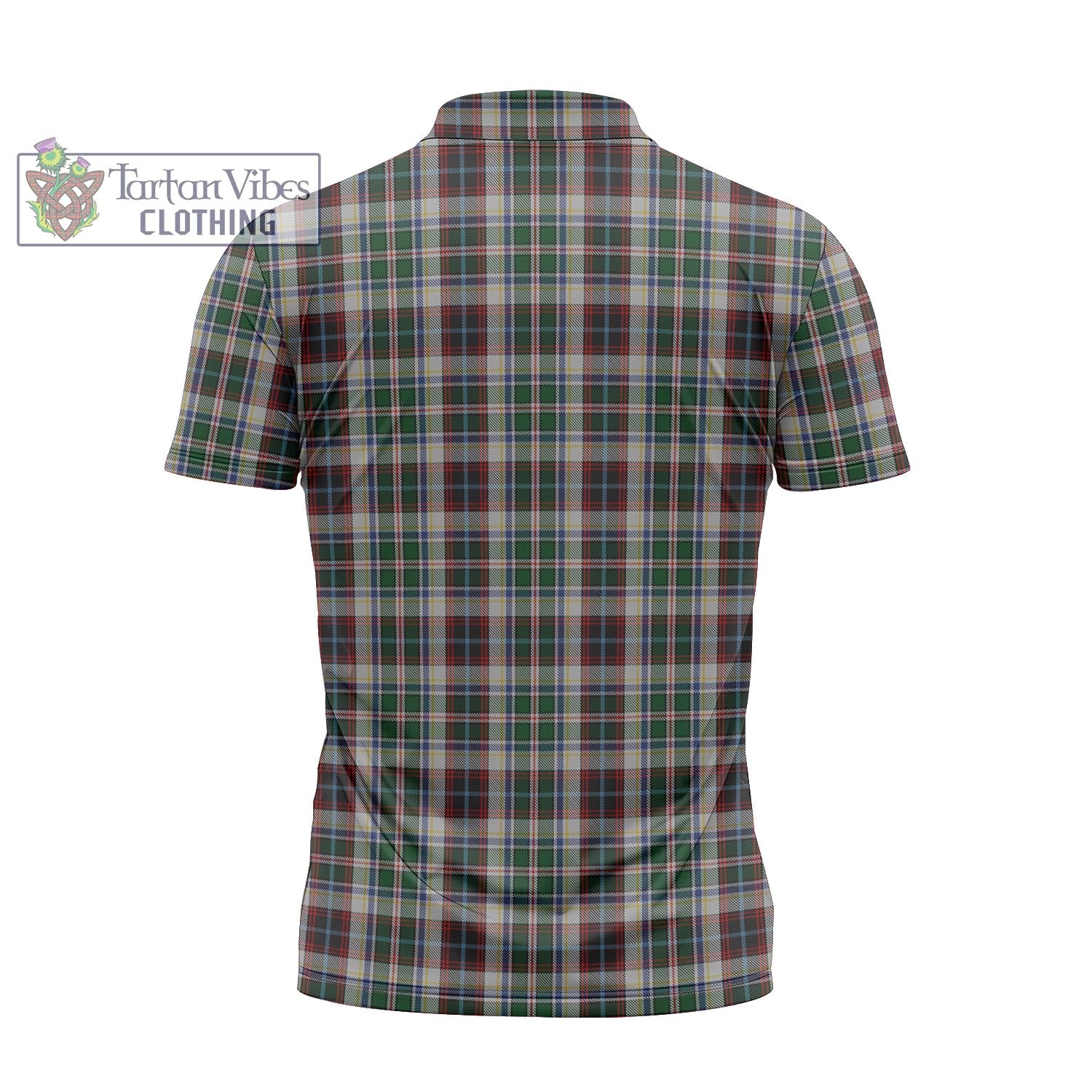 Tartan Vibes Clothing Innes Dress Tartan Zipper Polo Shirt with Family Crest