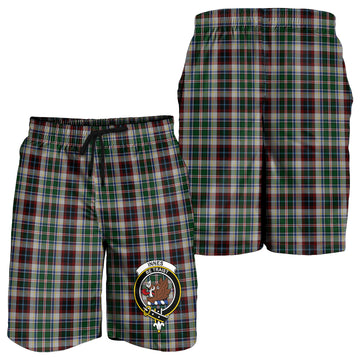 Innes Dress Tartan Mens Shorts with Family Crest