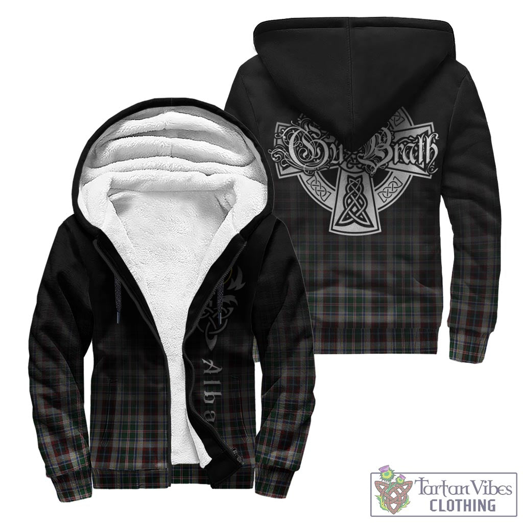 Tartan Vibes Clothing Innes Dress Tartan Sherpa Hoodie Featuring Alba Gu Brath Family Crest Celtic Inspired