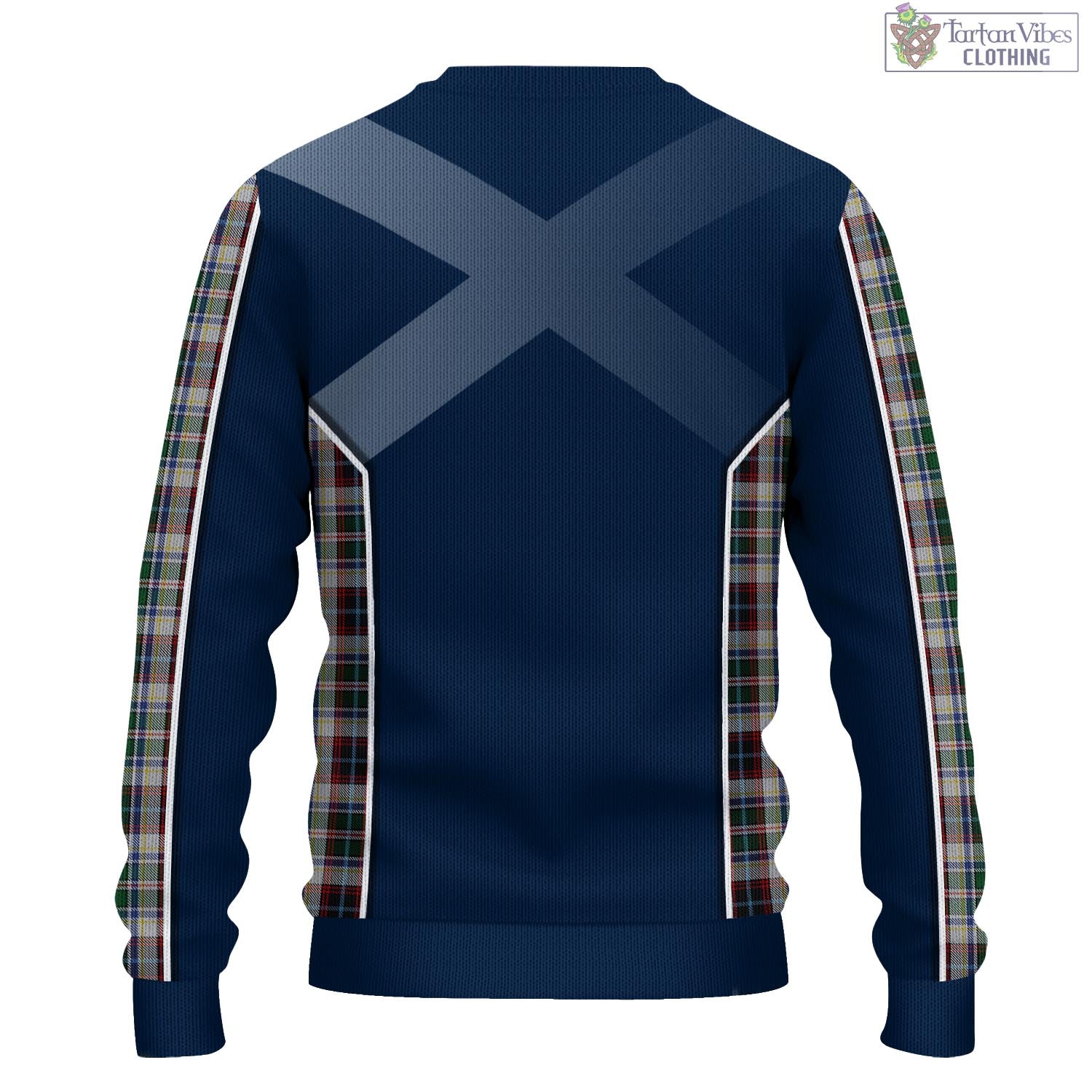 Tartan Vibes Clothing Innes Dress Tartan Knitted Sweatshirt with Family Crest and Scottish Thistle Vibes Sport Style