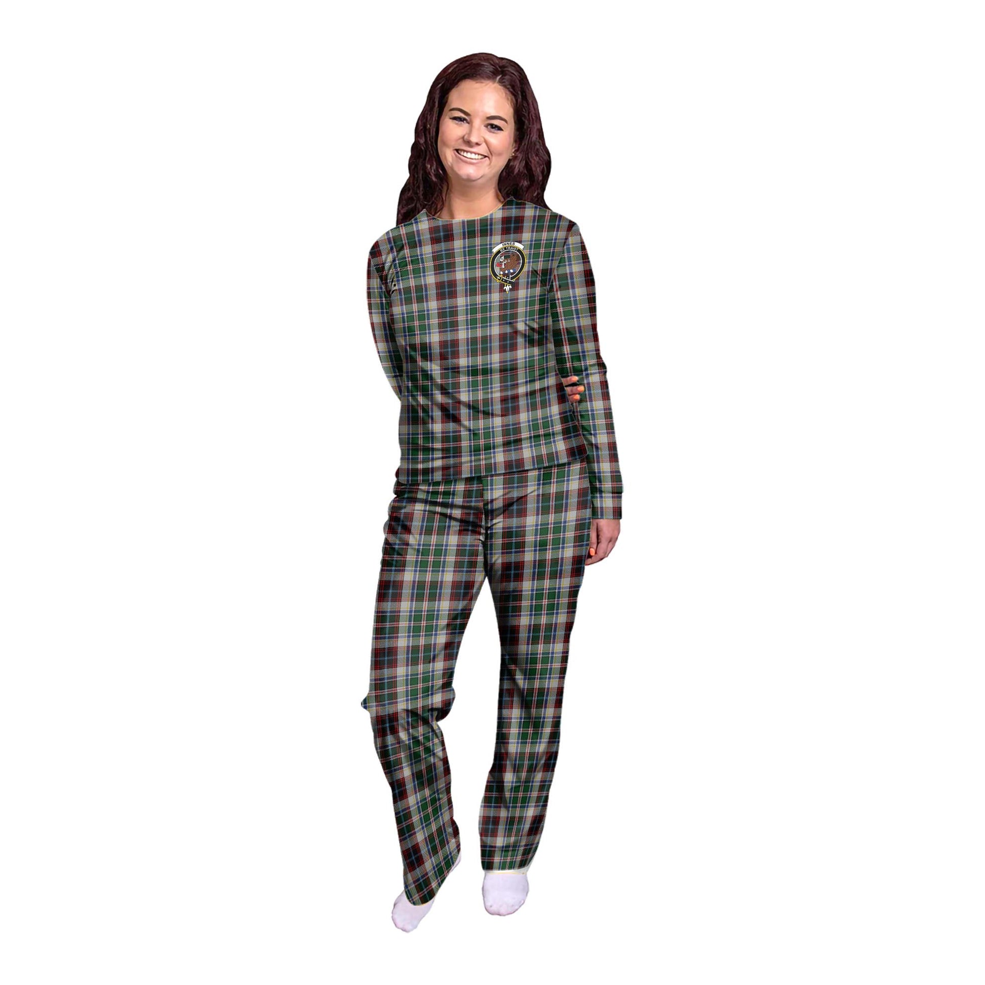 Innes Dress Tartan Pajamas Family Set with Family Crest - Tartan Vibes Clothing