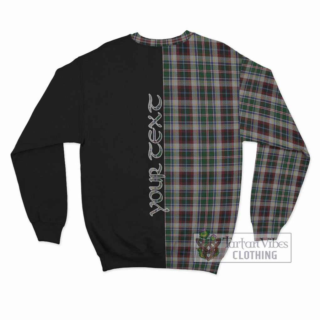 Innes Dress Tartan Sweatshirt with Family Crest and Half Of Me Style - Tartanvibesclothing Shop