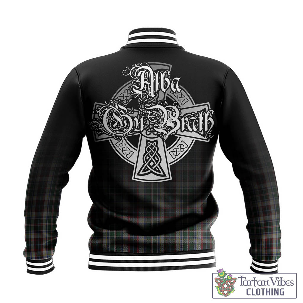 Tartan Vibes Clothing Innes Dress Tartan Baseball Jacket Featuring Alba Gu Brath Family Crest Celtic Inspired