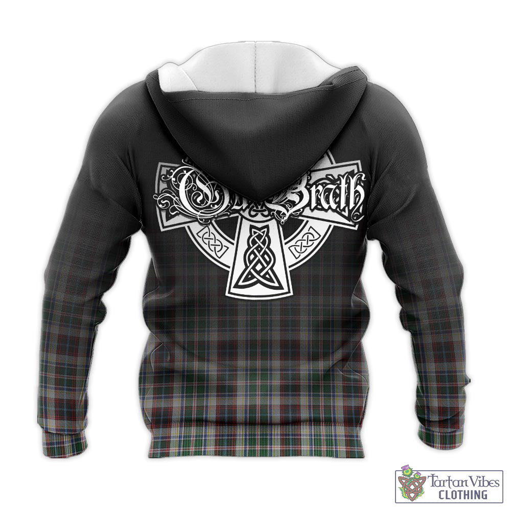 Tartan Vibes Clothing Innes Dress Tartan Knitted Hoodie Featuring Alba Gu Brath Family Crest Celtic Inspired