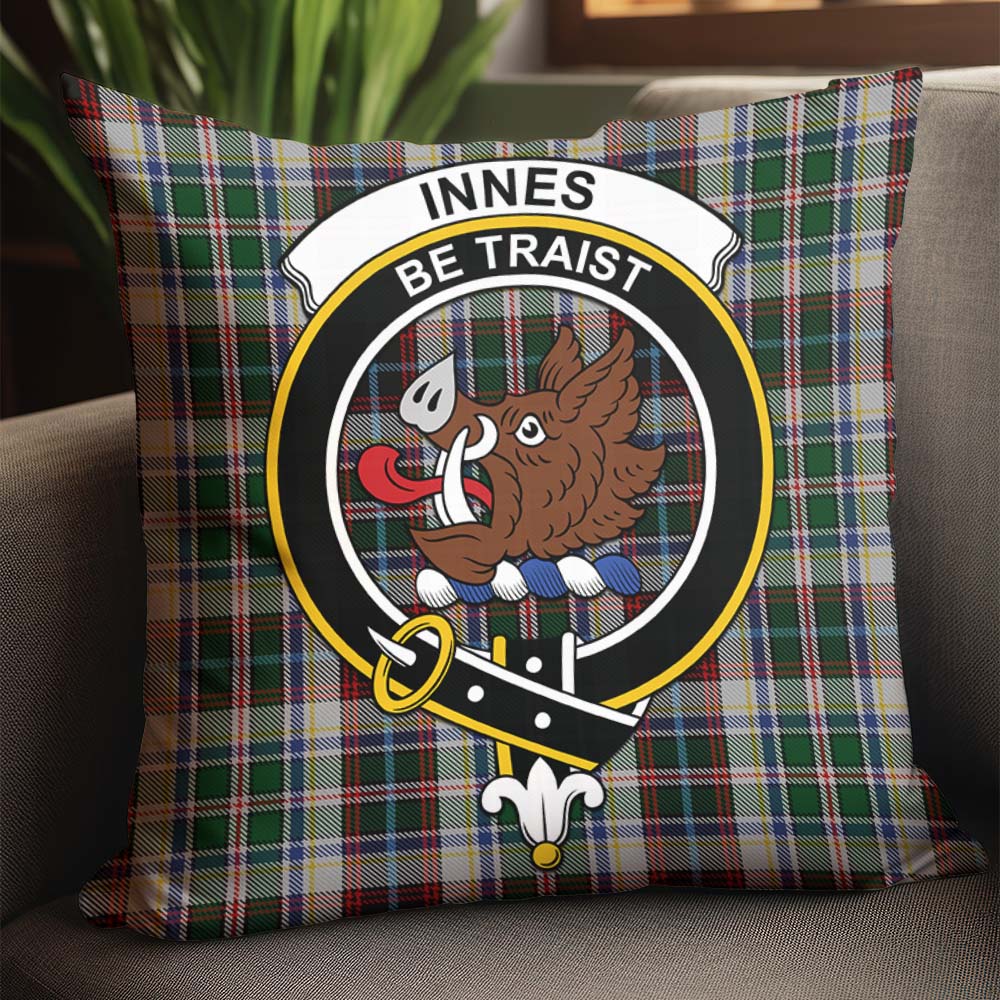 Innes Dress Tartan Pillow Cover with Family Crest - Tartanvibesclothing