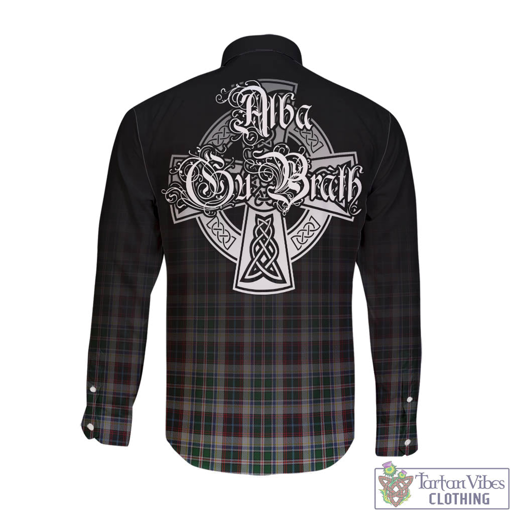 Tartan Vibes Clothing Innes Dress Tartan Long Sleeve Button Up Featuring Alba Gu Brath Family Crest Celtic Inspired