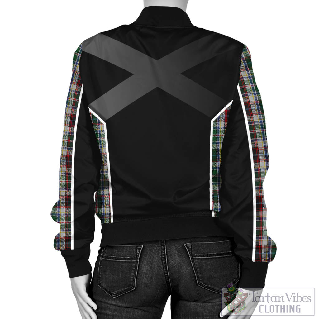 Tartan Vibes Clothing Innes Dress Tartan Bomber Jacket with Family Crest and Scottish Thistle Vibes Sport Style