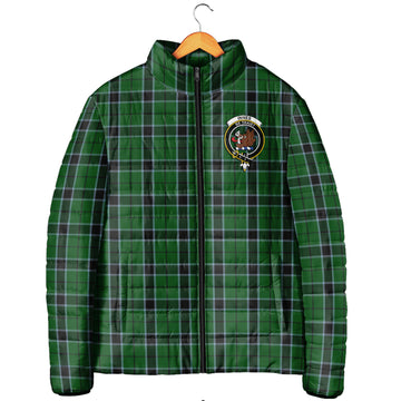 Innes Hunting Tartan Padded Jacket with Family Crest