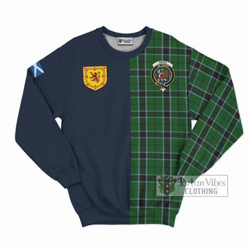 Innes Hunting Tartan Sweatshirt Alba with Scottish Lion Royal Arm Half Style