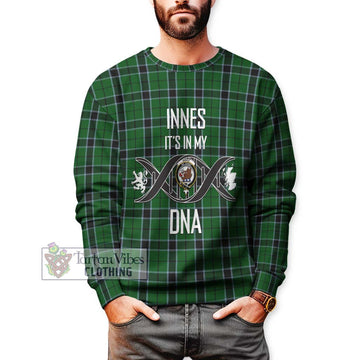 Innes Hunting Tartan Sweatshirt with Family Crest DNA In Me Style