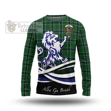 Innes Hunting Tartan Long Sleeve T-Shirt with Alba Gu Brath Regal Lion Emblem