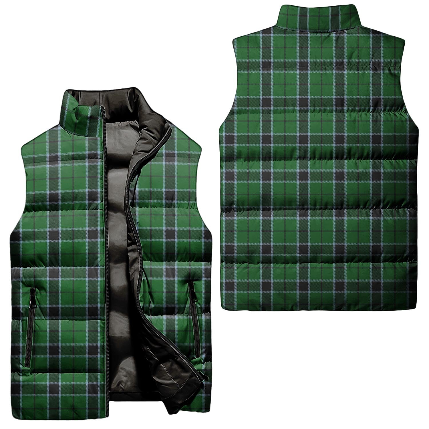 Innes Hunting Tartan Sleeveless Puffer Jacket Unisex - Tartanvibesclothing