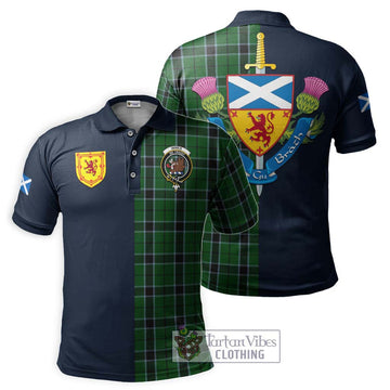 Innes Hunting Tartan Polo Shirt Alba with Scottish Lion Royal Arm Half Style