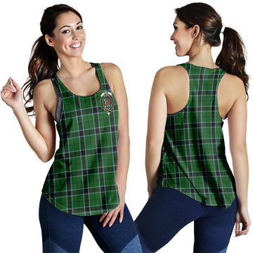 Innes Hunting Tartan Women Racerback Tanks with Family Crest