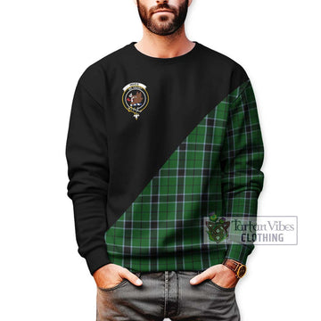 Innes Hunting Tartan Sweatshirt with Family Crest and Military Logo Style