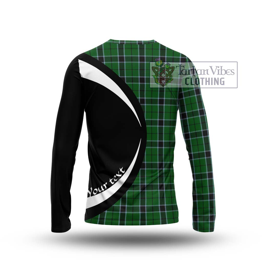 Innes Hunting Tartan Long Sleeve T-Shirt with Family Crest Circle Style - Tartan Vibes Clothing