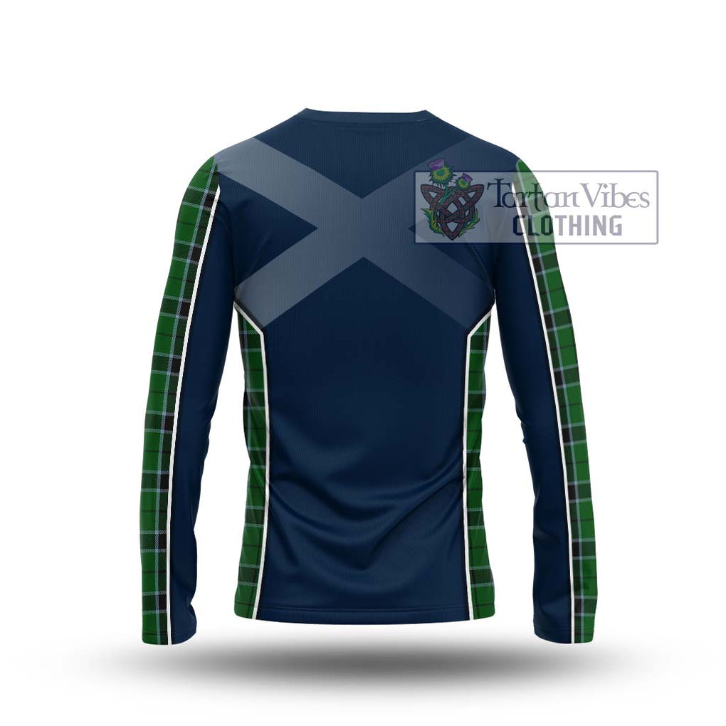 Innes Hunting Tartan Long Sleeve T-Shirt with Family Crest and Lion Rampant Vibes Sport Style - Tartan Vibes Clothing