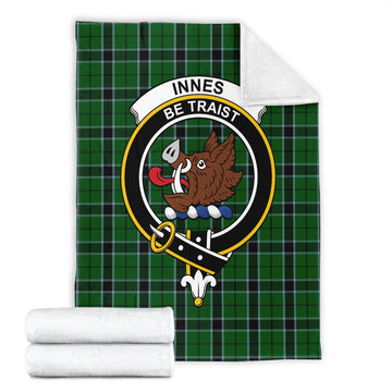 Innes Hunting Tartan Blanket with Family Crest