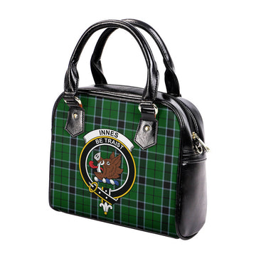 Innes Hunting Tartan Shoulder Handbags with Family Crest