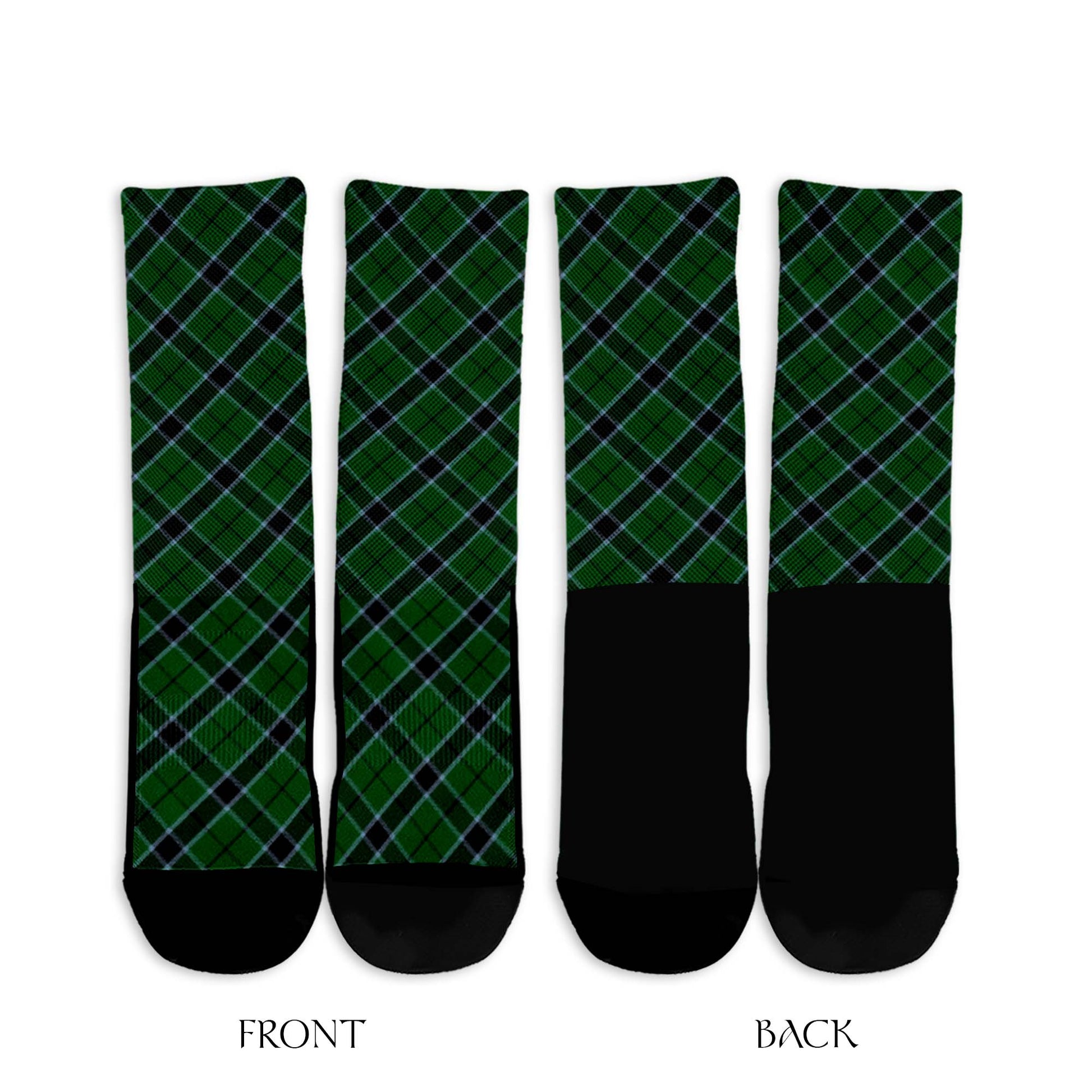 Innes Hunting Tartan Crew Socks Cross Tartan Style - Tartanvibesclothing