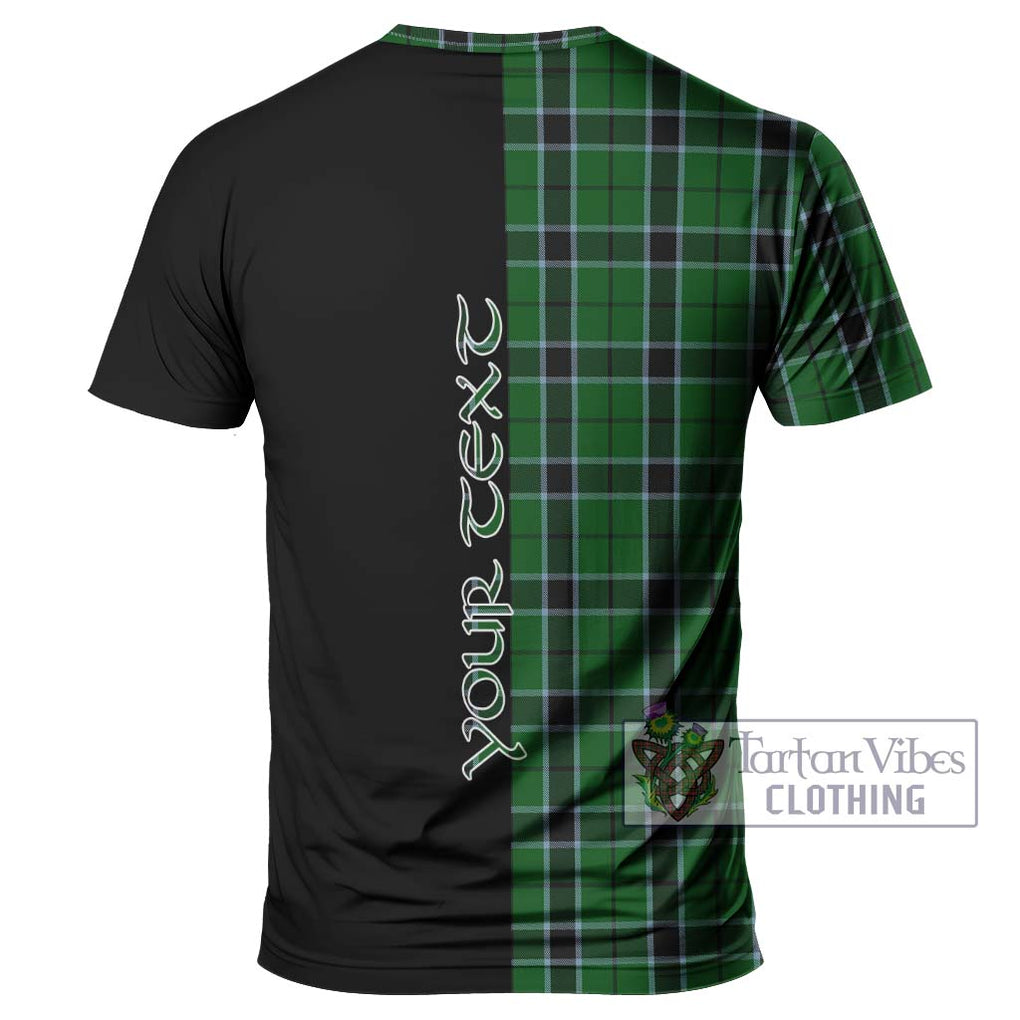 Innes Hunting Tartan T-Shirt with Family Crest and Half Of Me Style - Tartanvibesclothing Shop